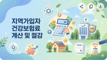 지역가입자 건강보험료 계산 및 절감