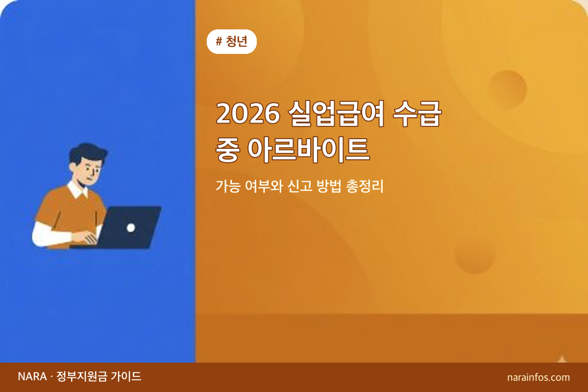 2026 실업급여 수급 중 아르바이트 — 가능 여부와 신고 방법 총정리