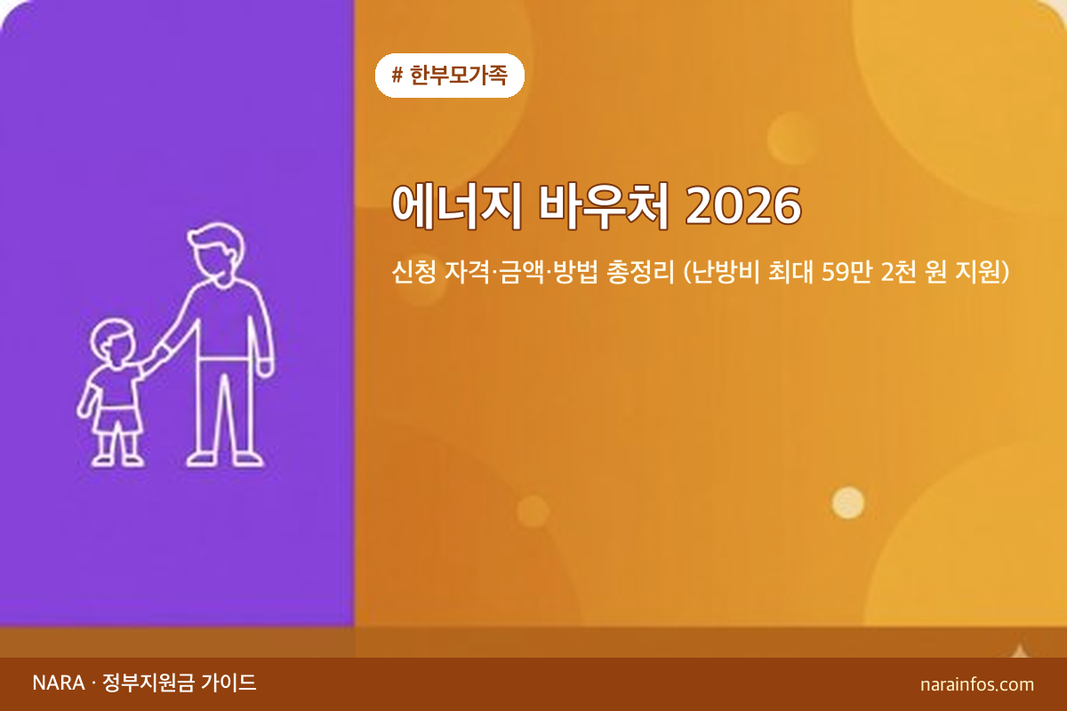 에너지 바우처 2026 — 신청 자격·금액·방법 총정리 (난방비 최대 59만 2천 원 지원)